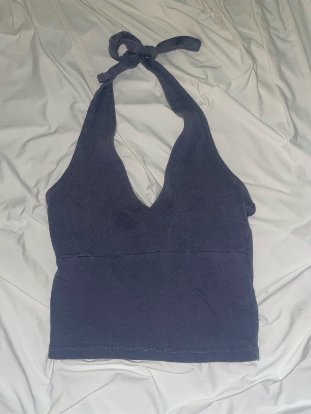 Hollister Halter V-Neck Women's Top in Navy